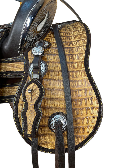 149 - Montura de cocodrilo con fuste en acero