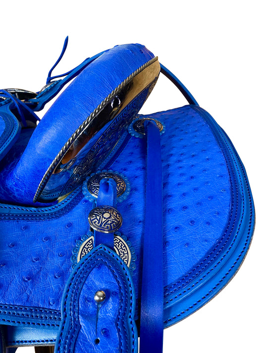 150 - Montura de avestruz con fuste en acero