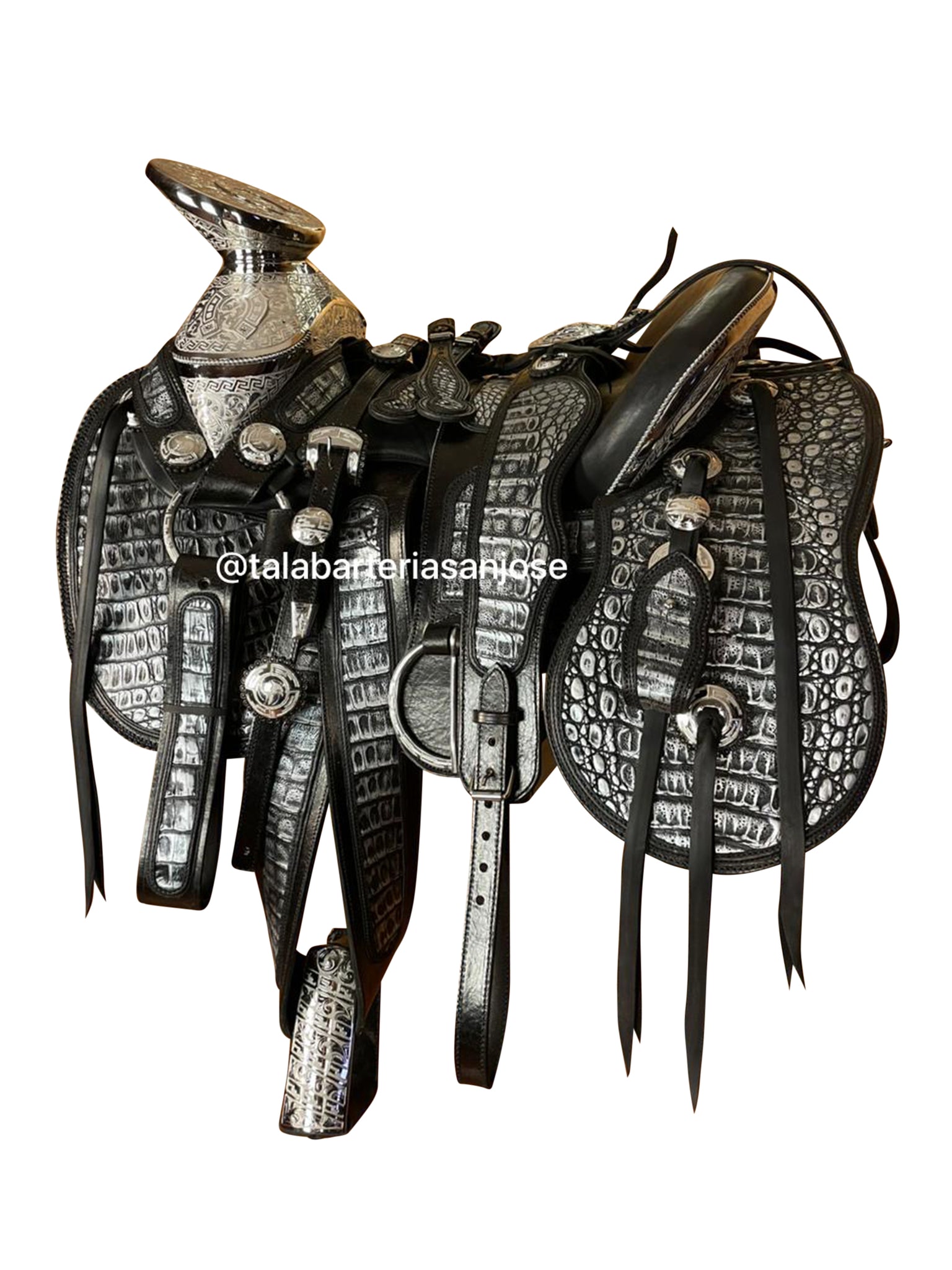 193 - Montura en piel de cocodrilo