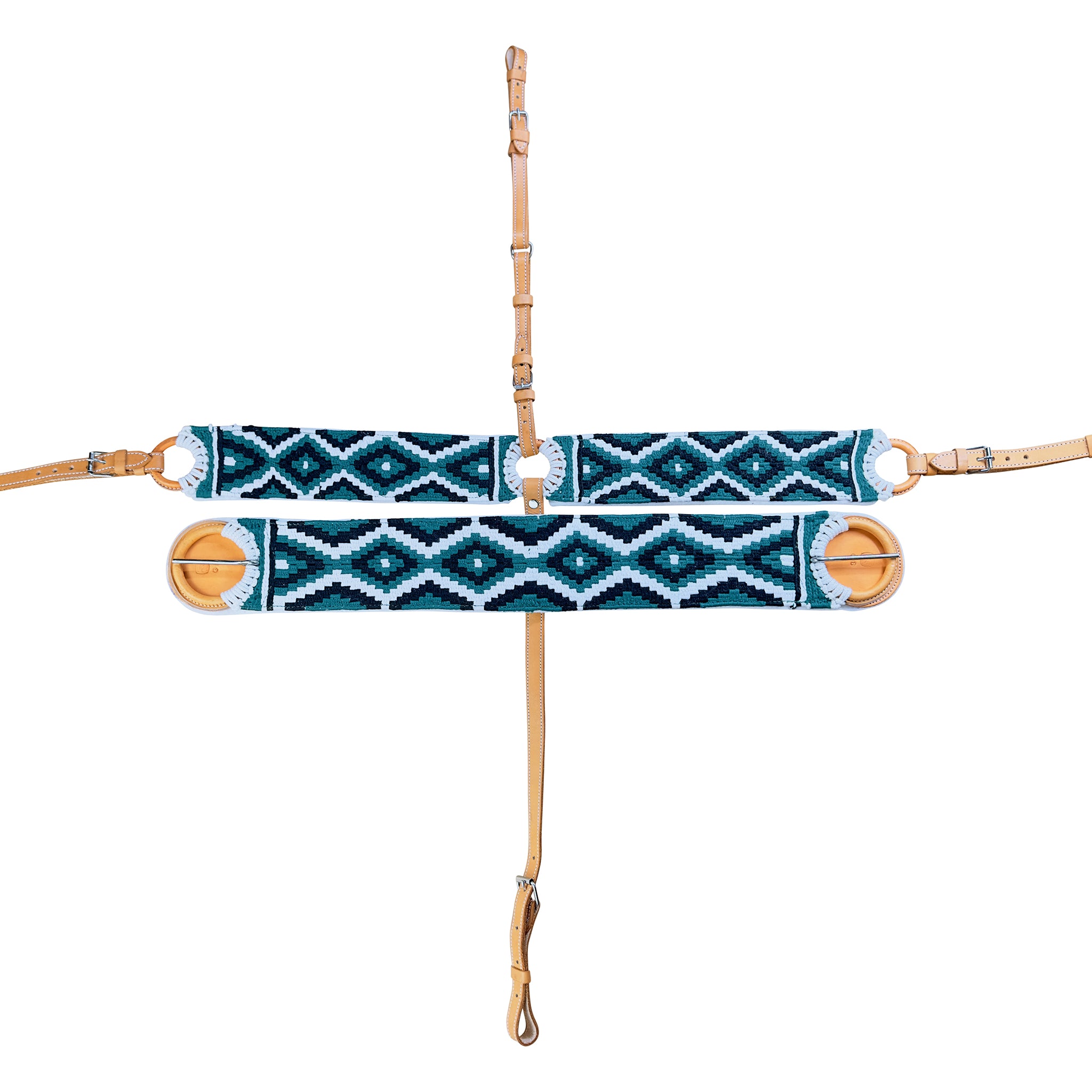 52 - Juego de pechopretal y cincho de greca fino