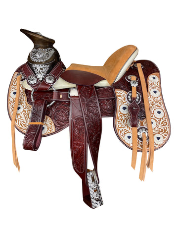 172 - Montura cincelada y piteada