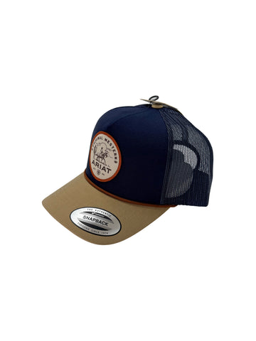 Gorra Ariat azul y beige